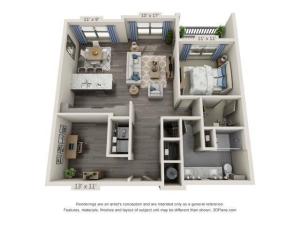 Dylan | 1 bed 1 bath | from 1018 square feet