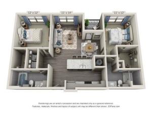 Knight | 2 bed 2 bath | from 1060 square feet