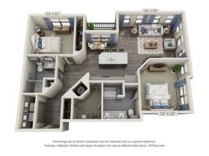 Lennon | 2 bed 2 bath | from 1211 square feet