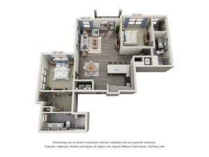 Marley | 2 bed 2 bath | from 1405 square feet