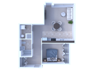 River View 1bed 1bath
