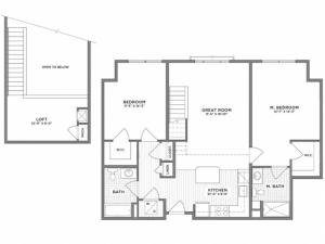 2 Bedroom Floor Plan | Weymouth MA Apartments For Rent | The Gradient