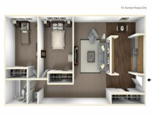 2 x 1 floor plan