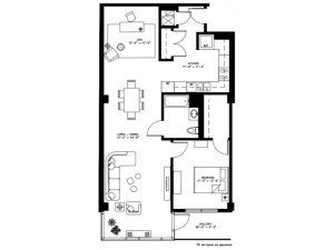 1 Bed 1 Bath - 1107