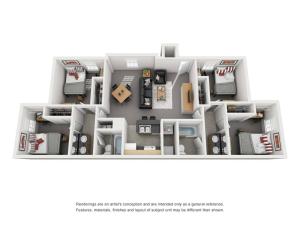4 Bed 2 Bath B