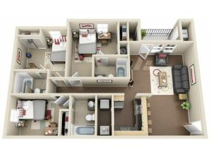 3 Bedroom, 3 Bathroom