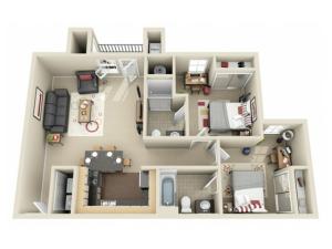 2 Bedroom, 2 Bathroom
