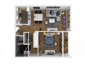 1 bedroom apartment floor plan