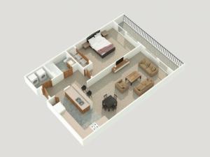 1 bedroom apartment floor plan