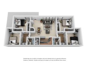 4 Bedroom Apartments In Auburn AL | The Hub at Auburn
