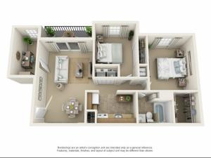 2 bedroom, 1 bathroom apartment Chesapeake, VA