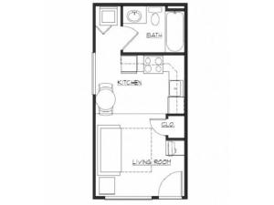 Studio Economy 390 sq.ft.