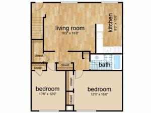 2 Bedroom Floor Plan | Apartments In Lumberton | Sterling Glen
