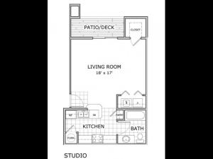 Coryell Crossing Studio Floor Plan