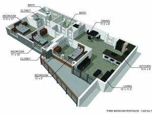 3 Bedroom Penthouse