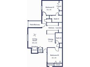 Two Bedroom/Two Bathroom
Azalea
