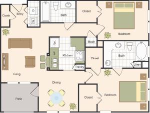 Two Bedroom Floorplan