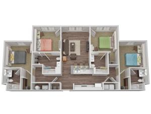 4BR/4BA - Flat