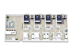 All units are fully furnished and include a full-size washer & dryer. Rental rate includes: High Speed Internet, Water, Sewer & Trash