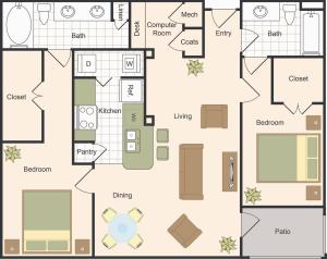Two Bedroom Floorplan