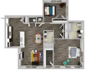 Walnut 3D Floor Plan