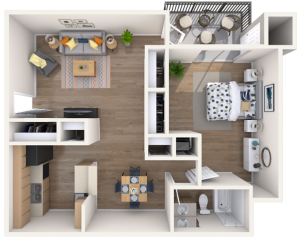 1 bedroom, 1 bathroom apartment home
