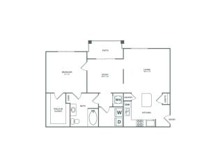1 bedroom floorplan
