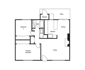 Farmington Oaks 2 Bedroom Floor Plan