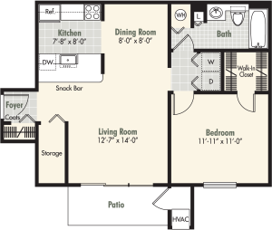 1 Bedroom - 1 Bath
