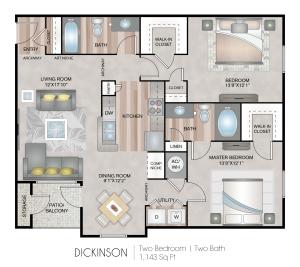 1143 Square Feet