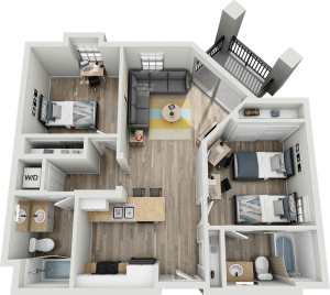 B1G | 2 bed 2 bath | from 927 square feet