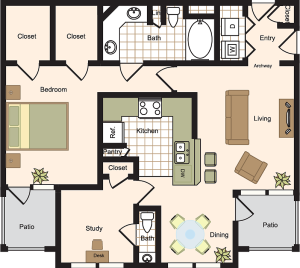 C | 1x1.5 | 1031 sq ft