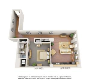 Antora | 1 bed 1 bath