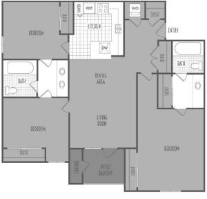 3 BEDROOM, 2 BATH