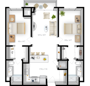 2BR/2BA - Zakima B