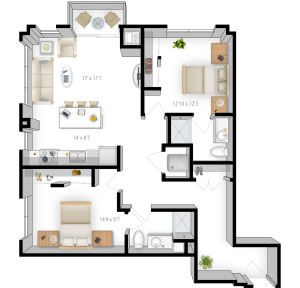 2BR/2BA - Mendota
