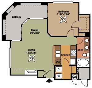 1 Bed / 1 Bath
