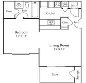 1 Bed | 1 Bath 509 sqft.