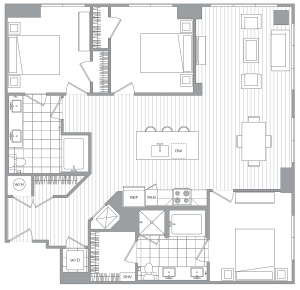 T - 3 Bedroom / 2 Bath