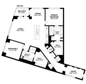 B4 | 2 Bed 2 Bath | from 1501 square feet