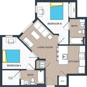 2 BEDROOM, 2 BATH