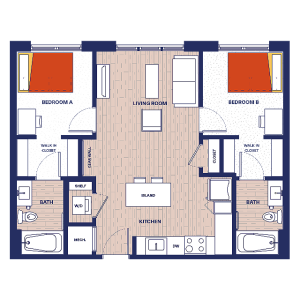 2 BEDROOM, 2 BATH