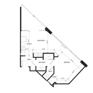 Stadium Lofts - One Bedroom - Style A