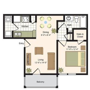 A4 | 1x1 | 662 sq ft