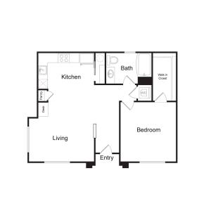 A2A | 1 bed 1 bath | 748 sq. ft.