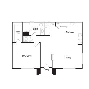 A3 | 1 bed 1 bath | 748 sq. ft.
