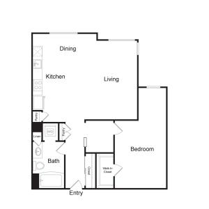 A12 | 1 bed 1 bath | 878 sq. ft.