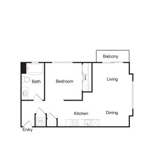 S8 | 1 bed 1 bath | 625 sq. ft.