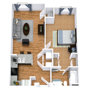 1 Bed 1 Bath - A5