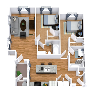 2 Bed 2 Bath - B8
